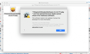TI-Inspire™ Premium teacher software error on Mac