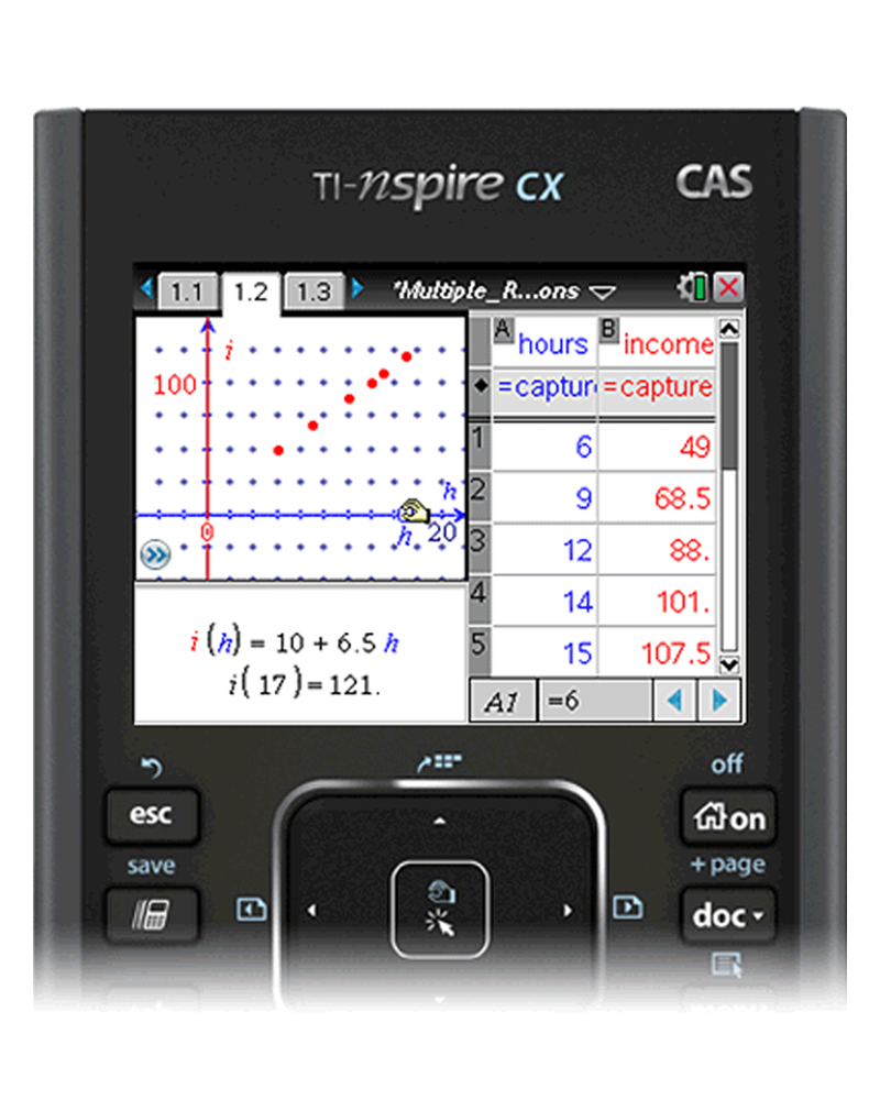 TI-NSPIRE CX CAS HANDHELD GRAPHING CALCULATOR